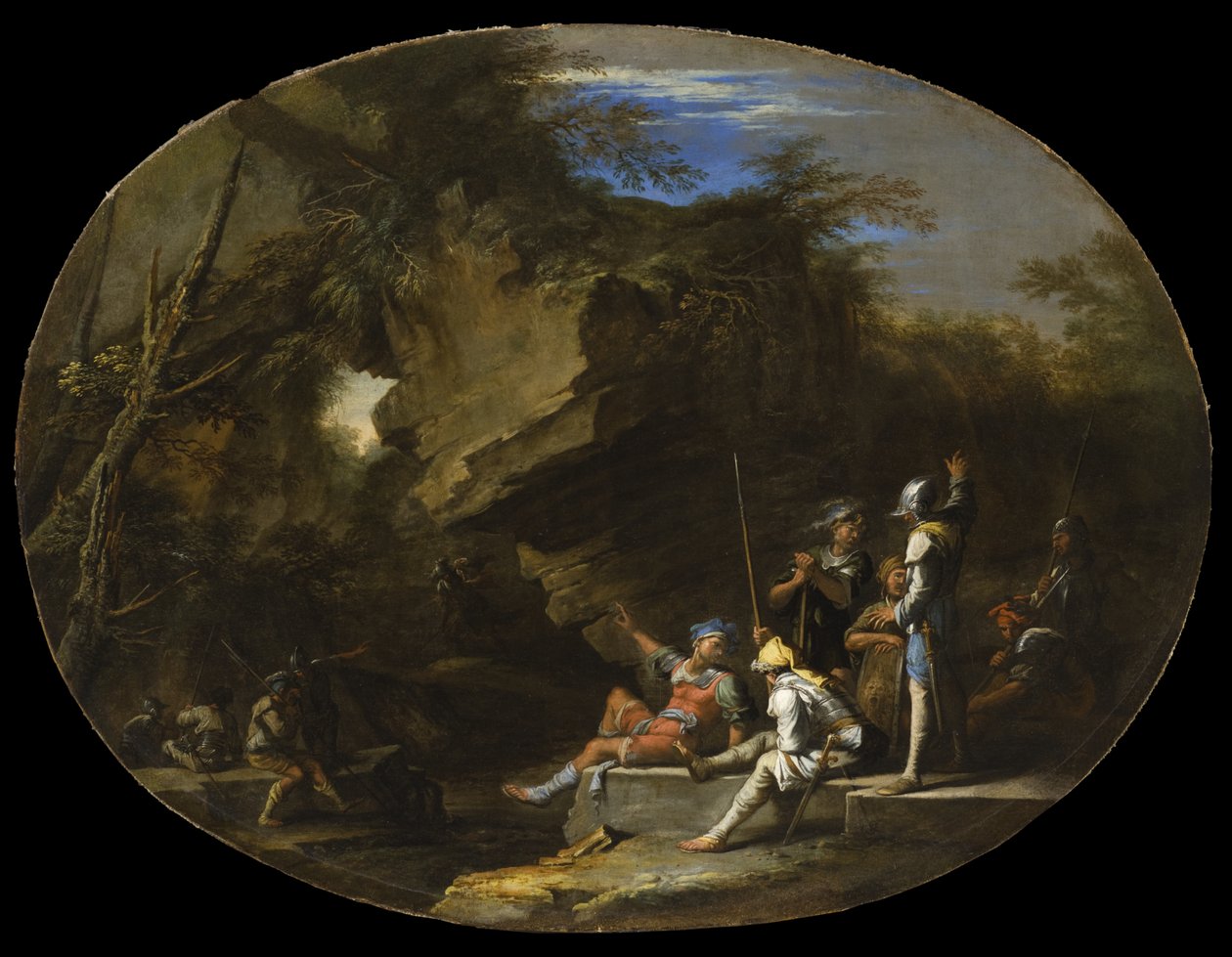 Paesaggio con uomini armati da Salvator Rosa