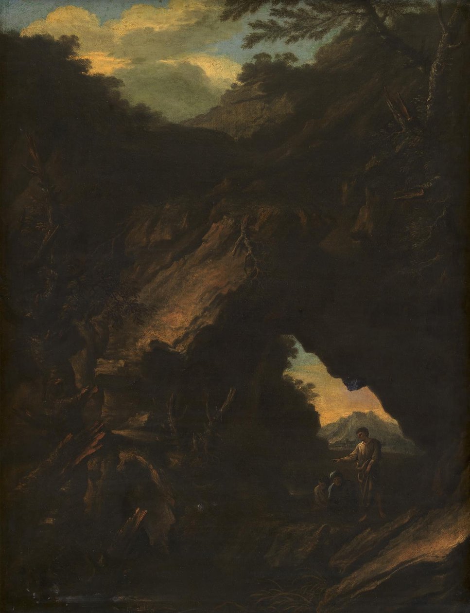 Paesaggio con un "Arco Naturale" da Salvator Rosa