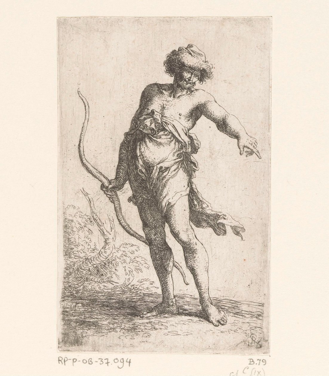 Uomo con arco da Salvator Rosa