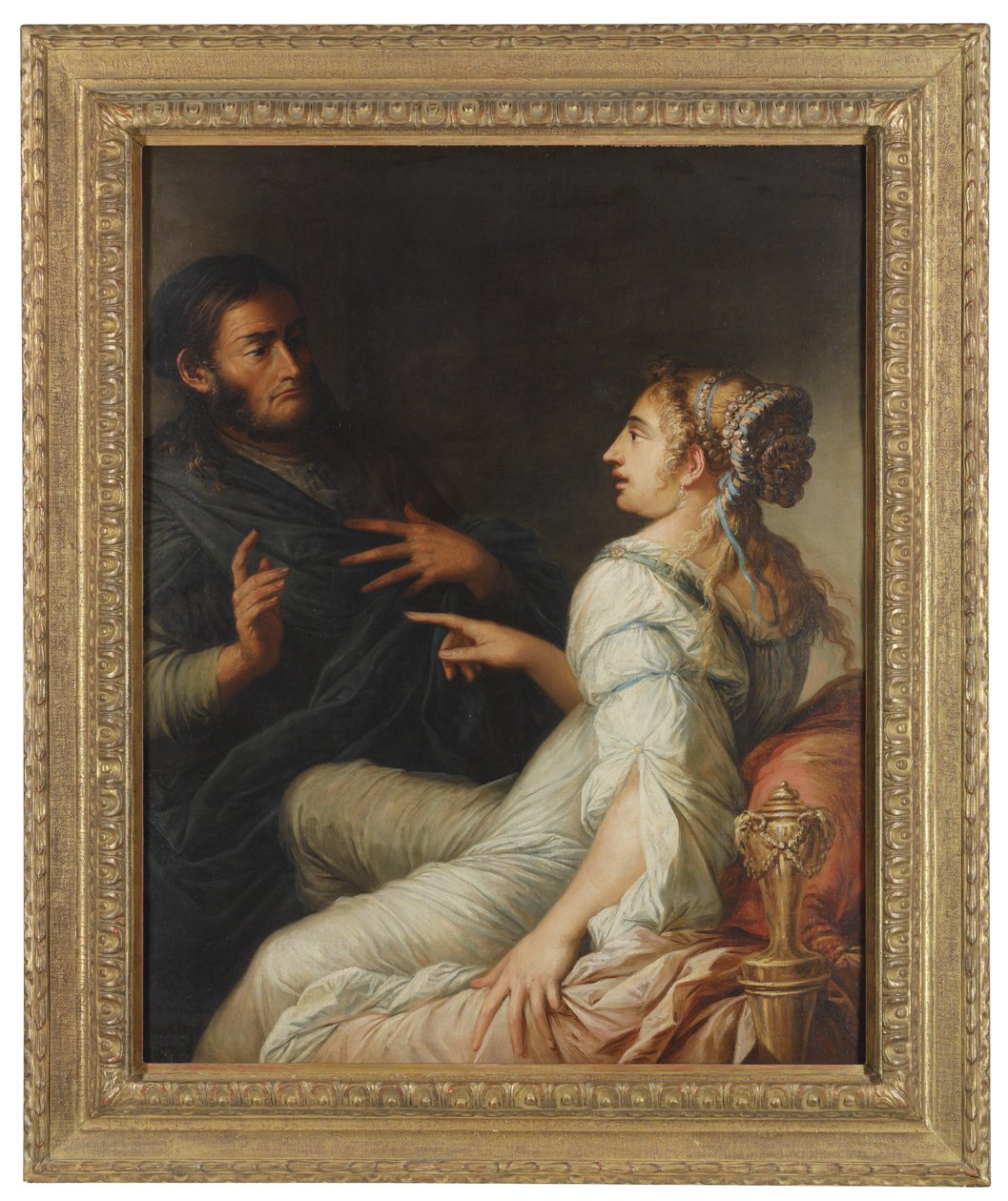 Frine e Senocrate da Salvator Rosa