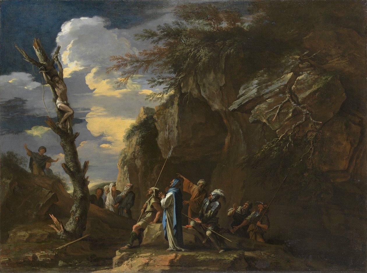 La Crocifissione di Policrate, c.1664 da Salvator Rosa