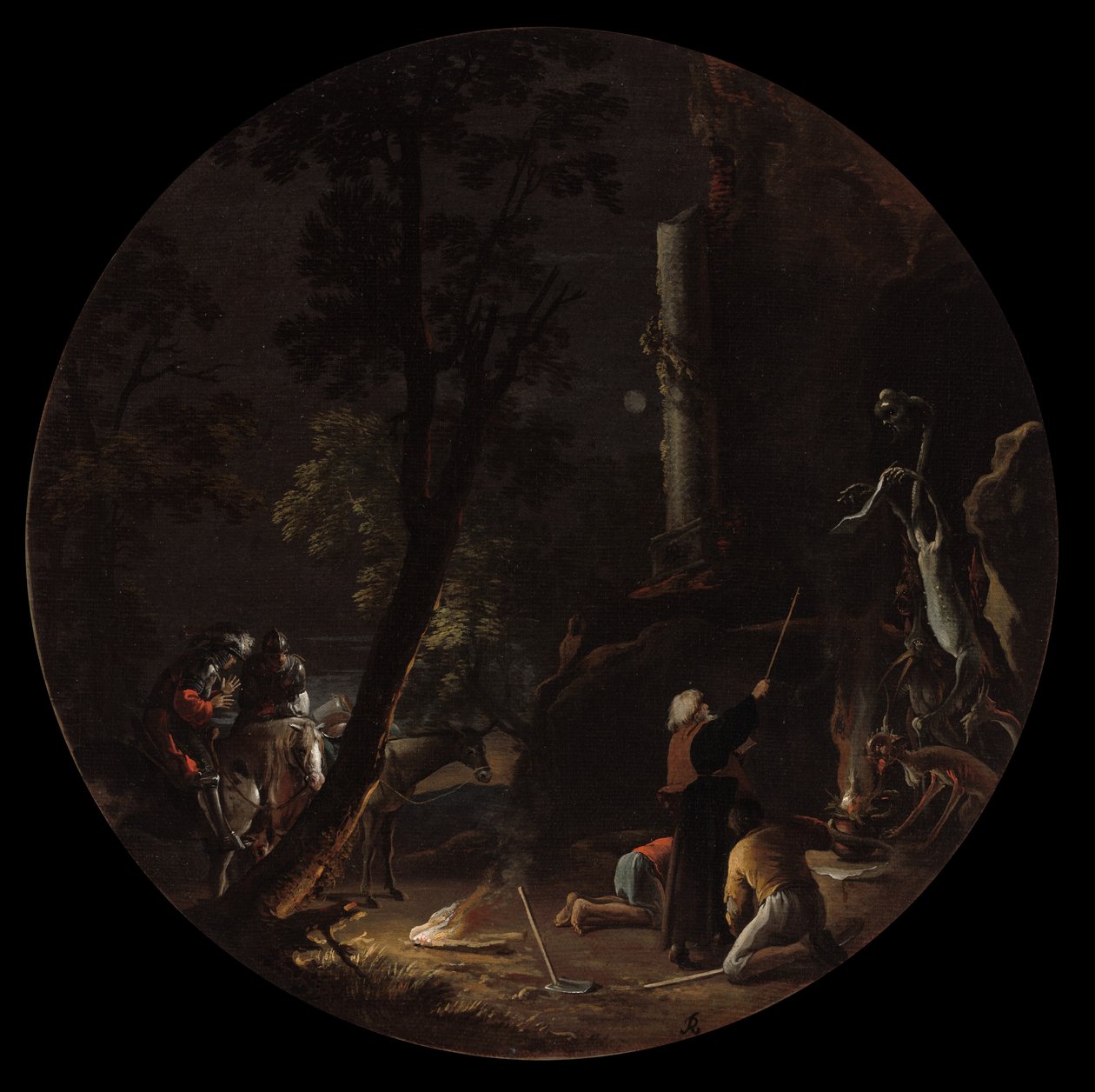 Scene di Stregoneria: Notte, c.1645-49 da Salvator Rosa