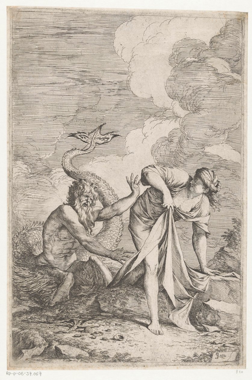 Scilla fugge da Glauco da Salvator Rosa