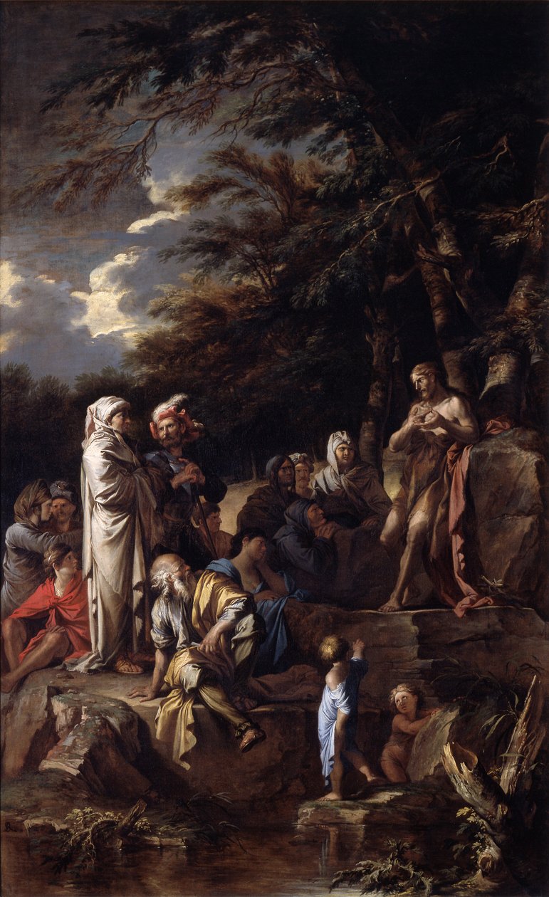 San Giovanni Battista che predica nel deserto, 1660 circa (olio su tela) da Salvator Rosa