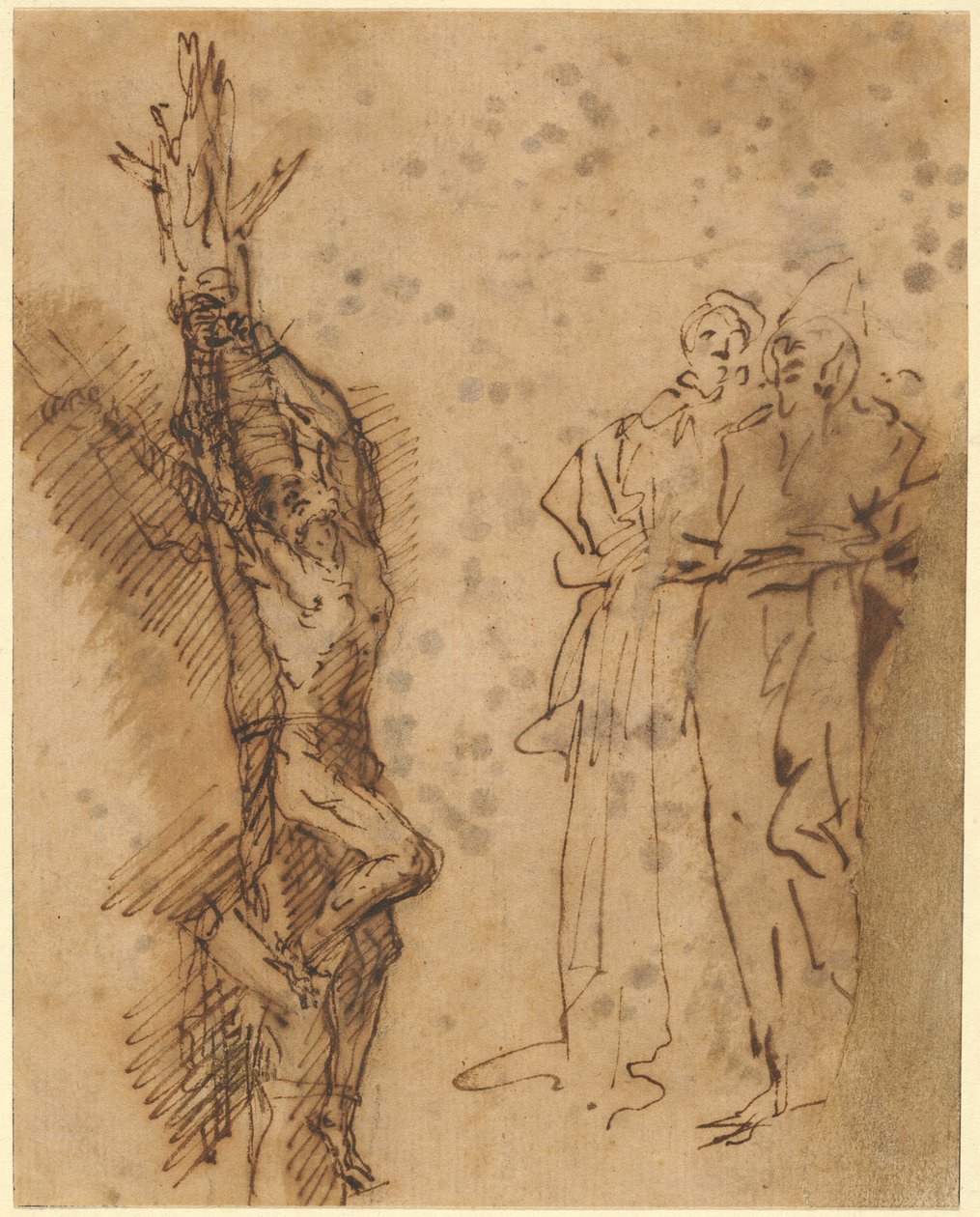 Studio per la Crocifissione di Policrate da Salvator Rosa