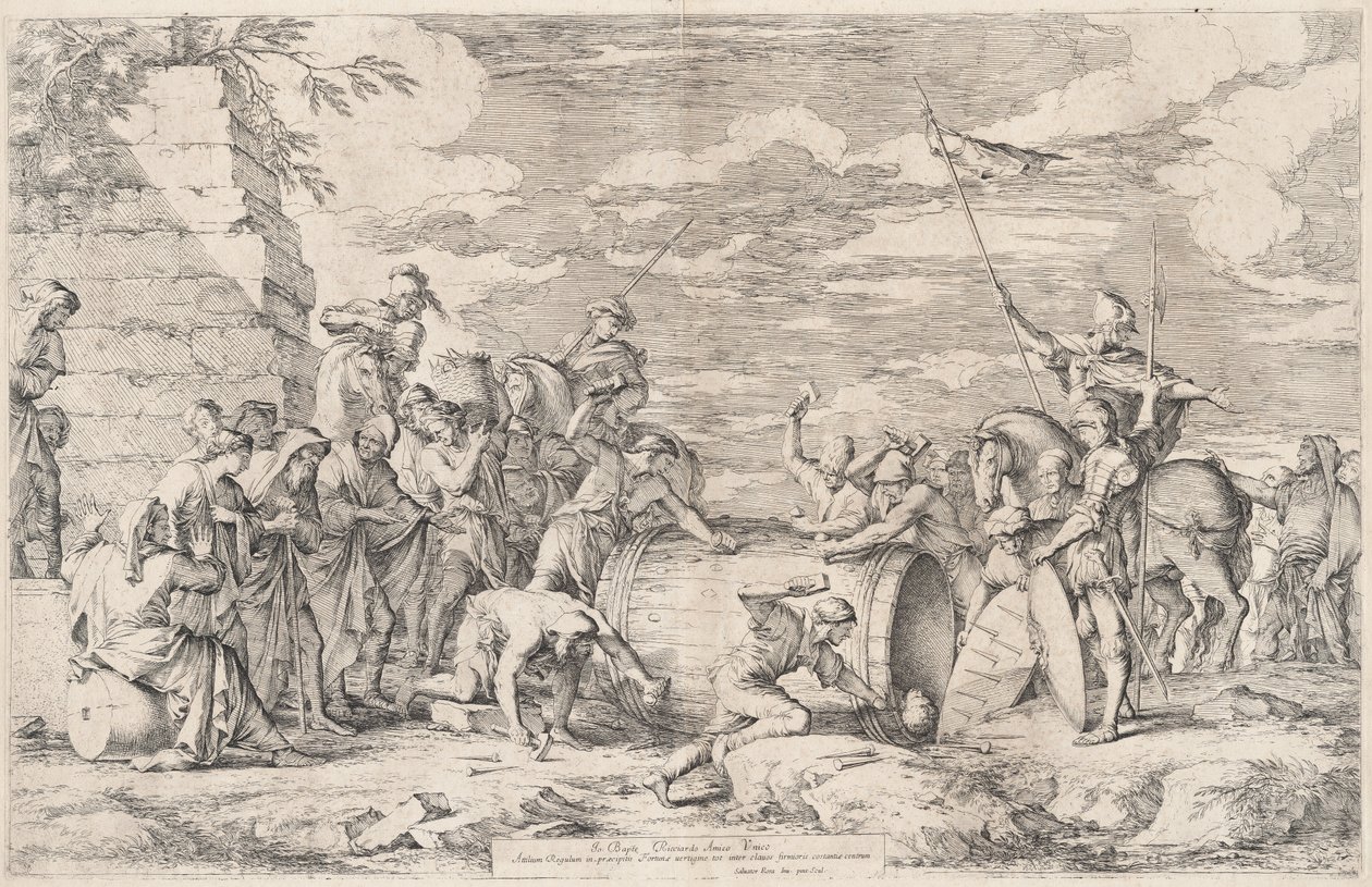 La morte di Atilio Regolo da Salvator Rosa