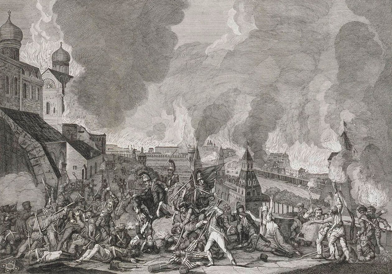 Incendio di Mosca il 15 settembre 1812 I francesi a Mosca, 1812-1823 da Salvatore Cardelli
