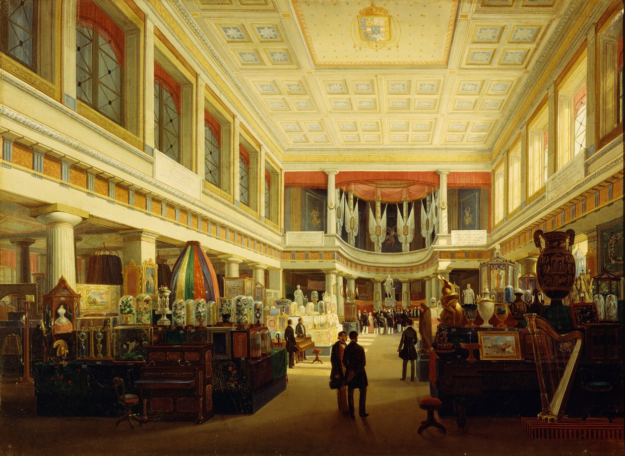 Prima esposizione industriale a Napoli nella Sala Tarsia nel 1854 da Salvatore Fergola