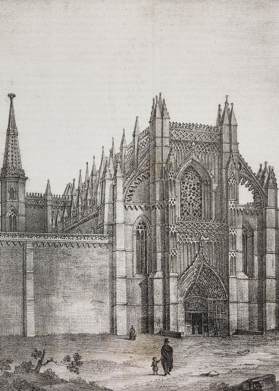 Monastero di Batalha, Portogallo, litografia di Salvatore Puglia da Poliorama Pittoresco, n. 33, 22 marzo da Salvatore Puglia