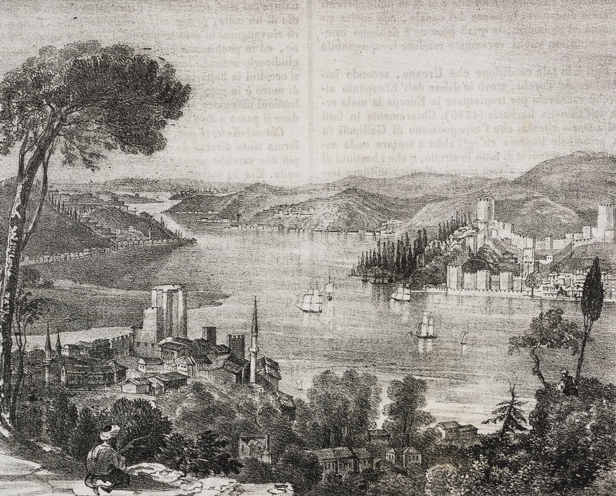 Castelli del Bosforo sulle coste di Asia ed Europa, Turchia, da Poliorama Pittoresco, n. 18, 9 dicembre da Salvatore Puglia