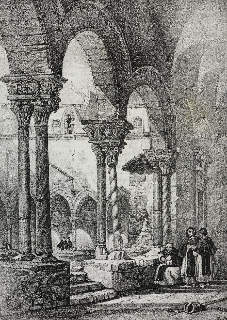 Chiostro della Chiesa di San Domenico, Palermo, litografia di Salvatore Puglia da Poliorama Pittoresco, n 11, 23 ottobre da Salvatore Puglia