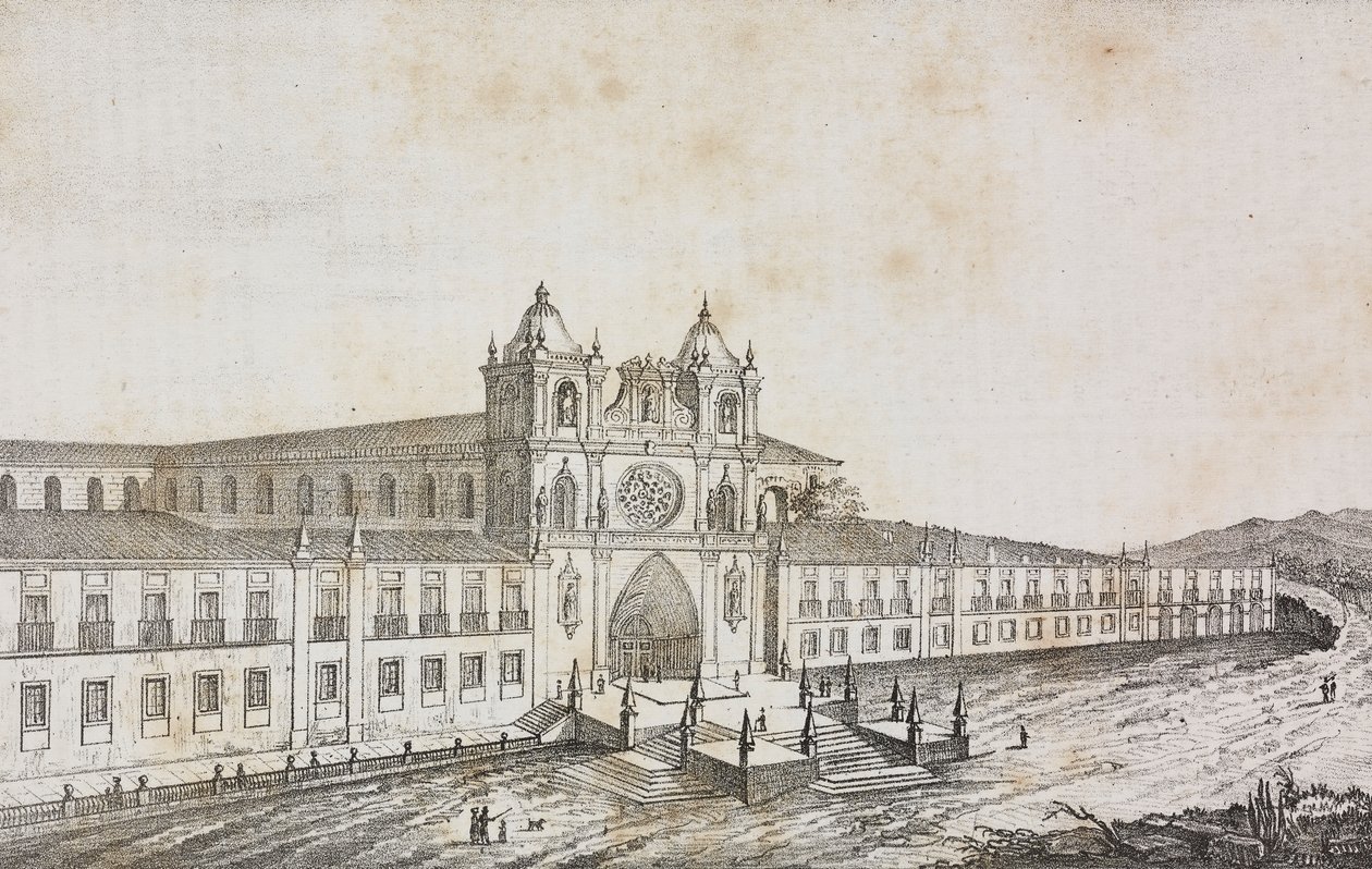 Facciata del monastero di Alcobaça, Portogallo, litografia di Salvatore Puglia da Poliorama Pittoresco, n.50, 19 luglio da Salvatore Puglia