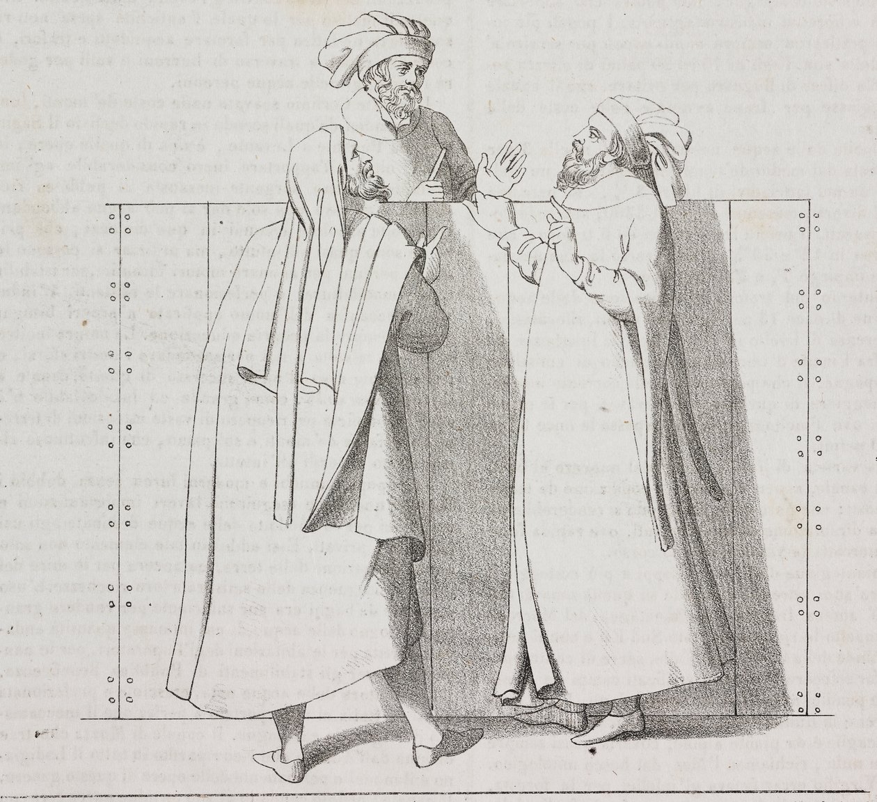 Artigiani fiorentini del XVI secolo, Firenze, Toscana, Italia, litografia di Salvatore Puglia da Poliorama Pittoresco, n 28, 15 febbraio da Salvatore Puglia