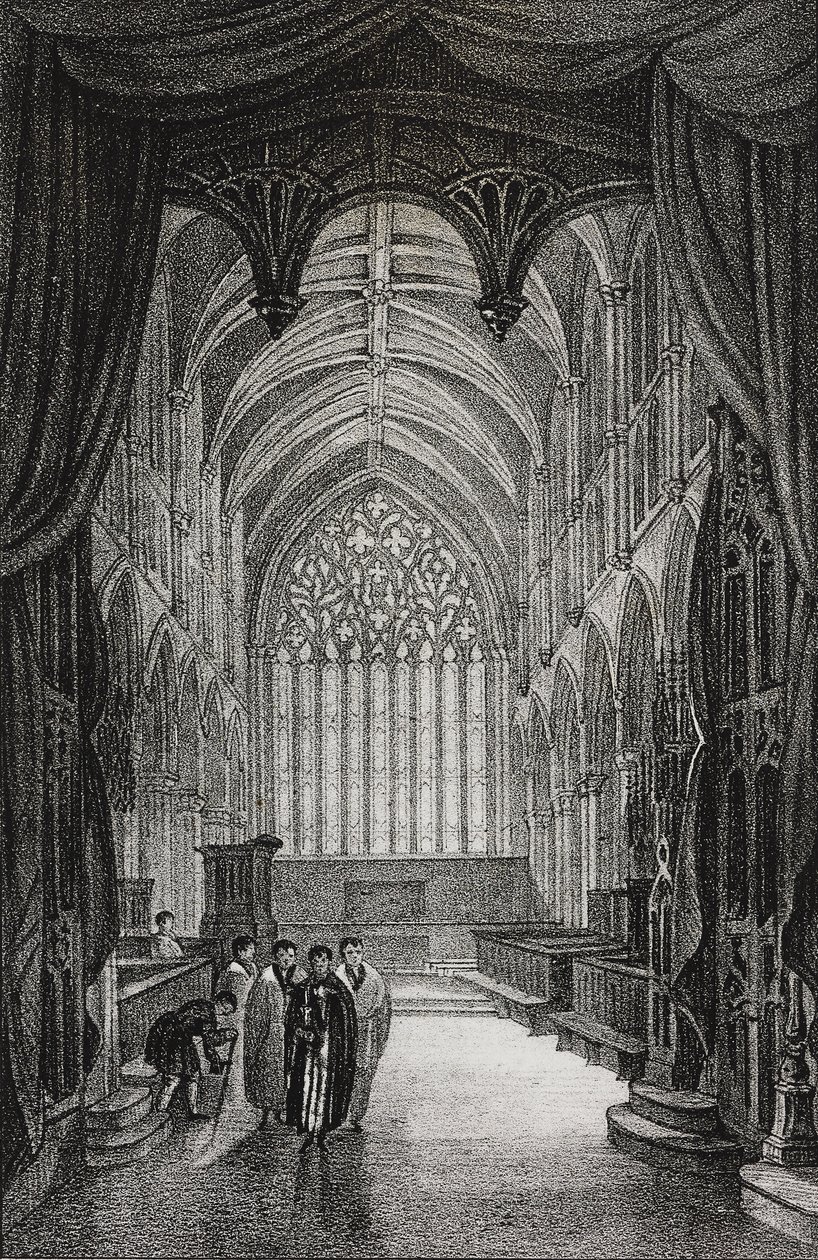 Interno della Cattedrale di Carlisle, Regno Unito, litografia di Salvatore Puglia da Poliorama Pittoresco, n. 25, 25 gennaio da Salvatore Puglia