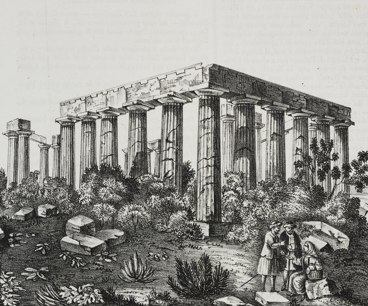 Tempio di Apollo sul Monte Panellenius, Grecia, da Poliorama Pittoresco, n. 40, 14 maggio da Salvatore Puglia
