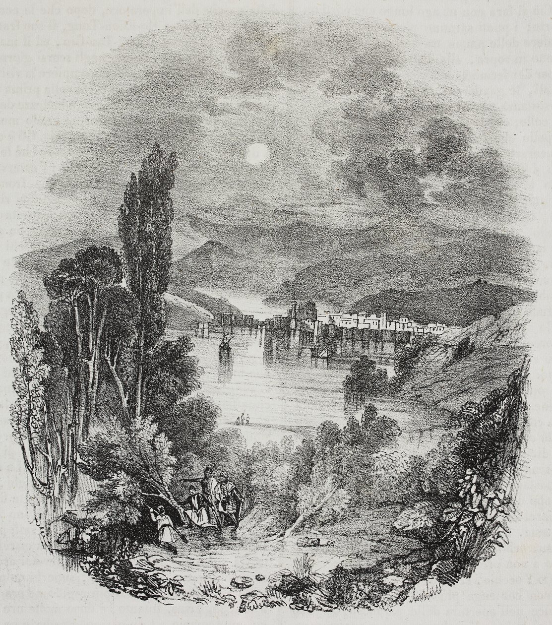 Veduta del lago Cefiso nei dintorni di Beozia, Grecia, litografia di Salvatore Puglia da Poliorama Pittoresco, n 9, 8 ottobre da Salvatore Puglia