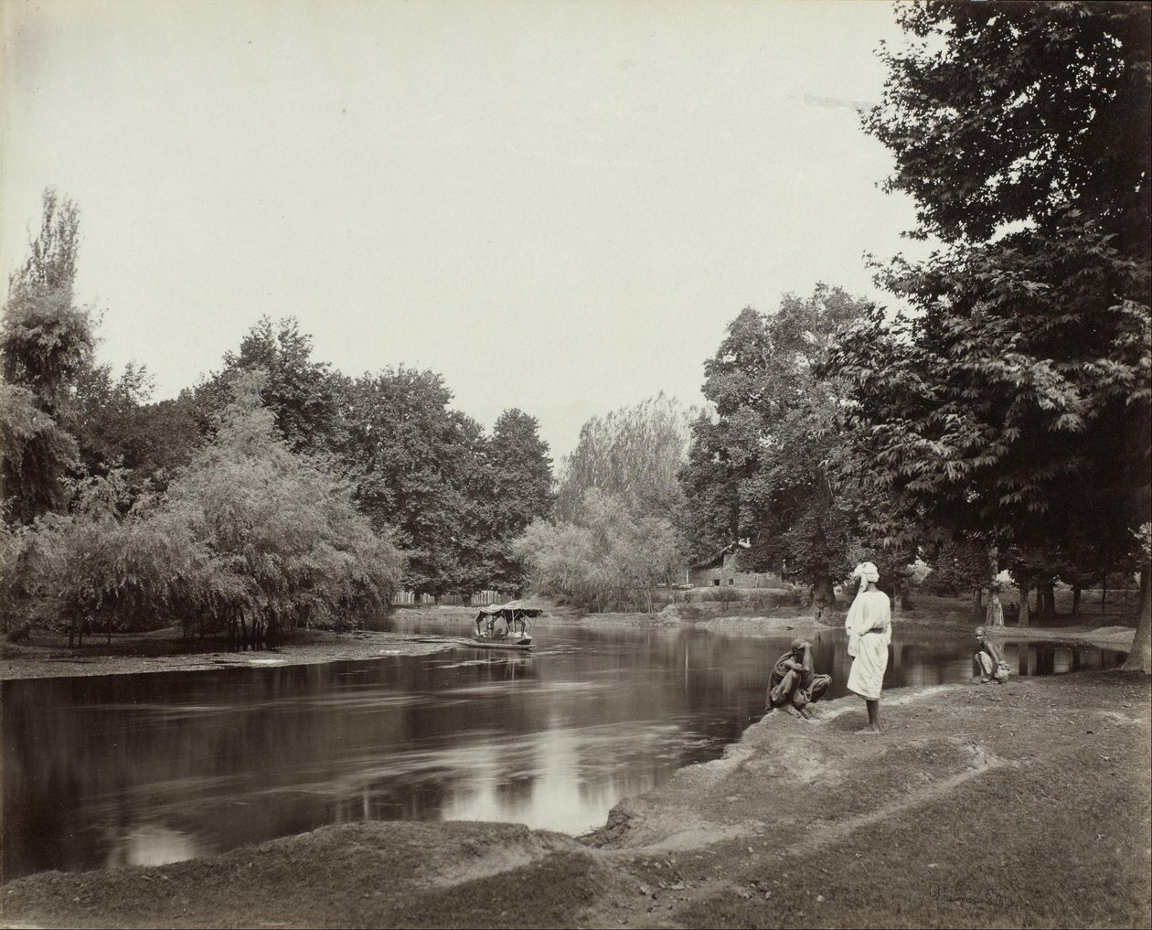 Canale Dhul sotto Chunar Bagh, Kashmir da Samuel Bourne
