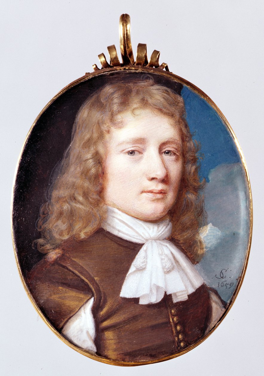 Ritratto in miniatura di un Uomo Sconosciuto, 1659 da Samuel Cooper