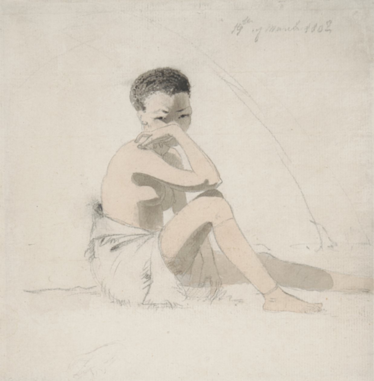 Ragazza Korah Seduta, 1802 da Samuel Daniell