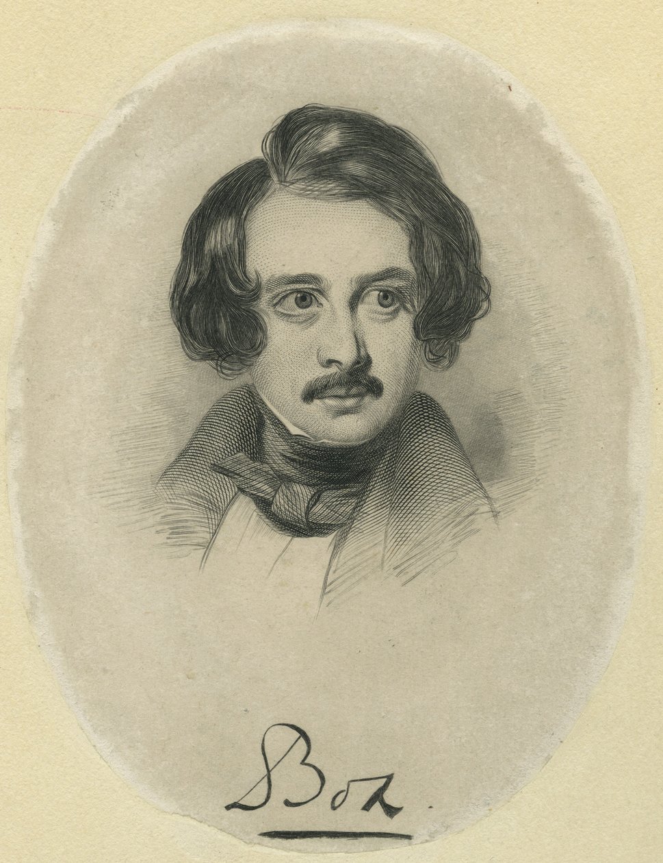 Charles Dickens, inciso da Boz da Samuel Lawrence