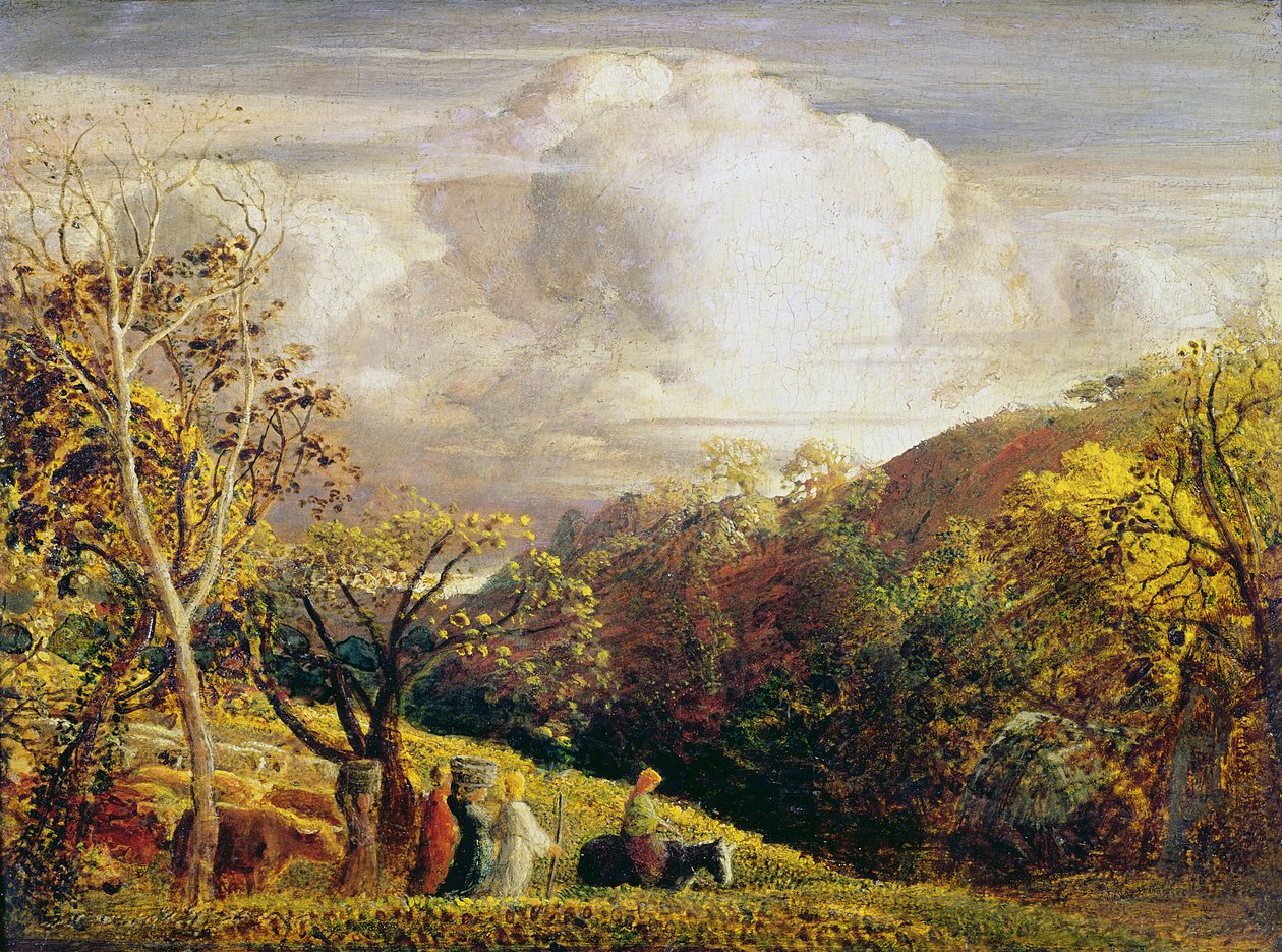 Paesaggio, figure e bestiame da Samuel Palmer