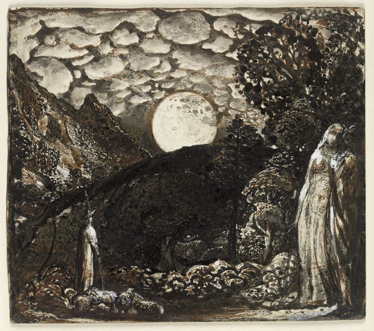 Pastori sotto una luna piena, c.1829-30 da Samuel Palmer