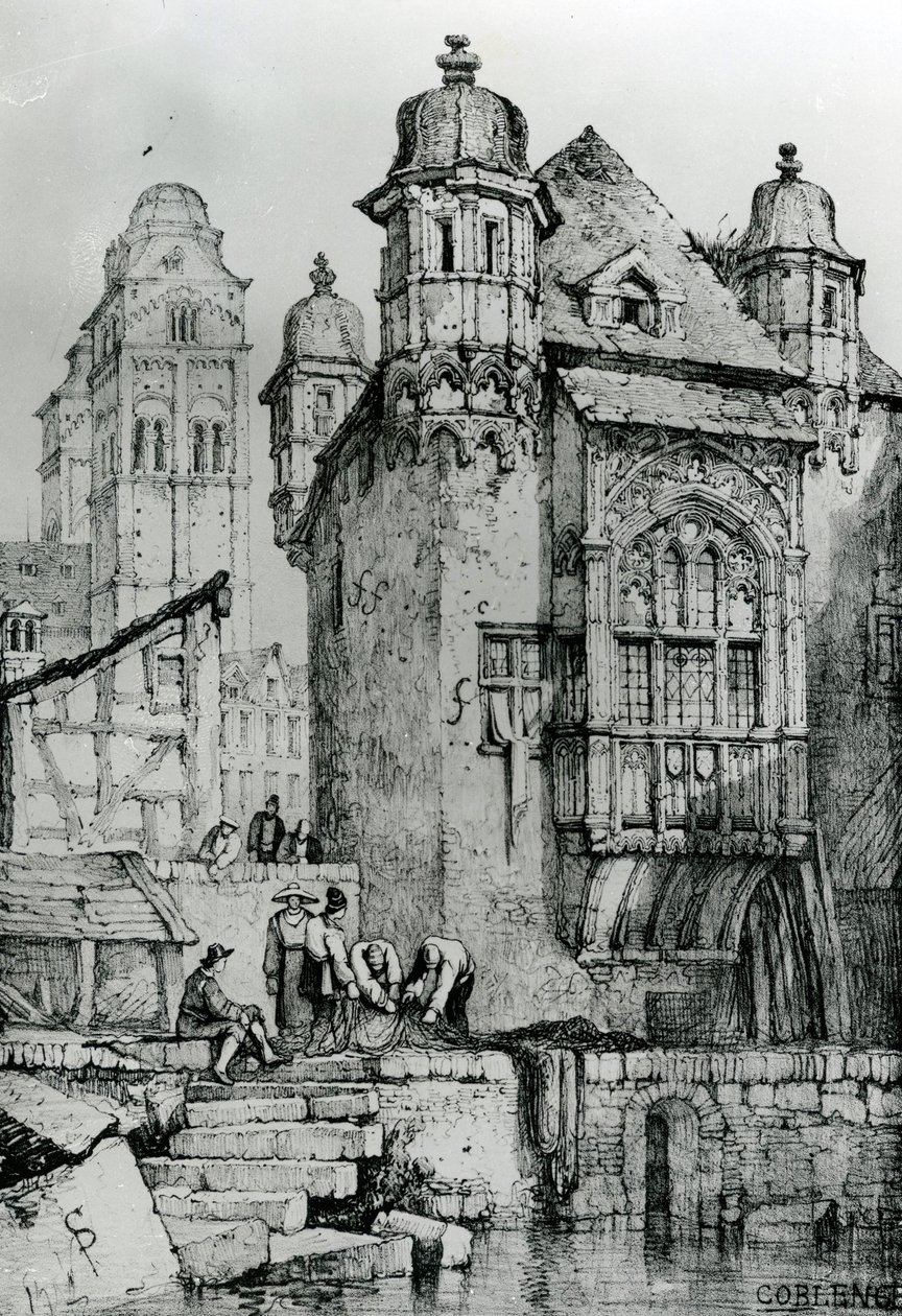 Coblenza da Schizzi nelle Fiandre e Germania, 1833 da Samuel Prout