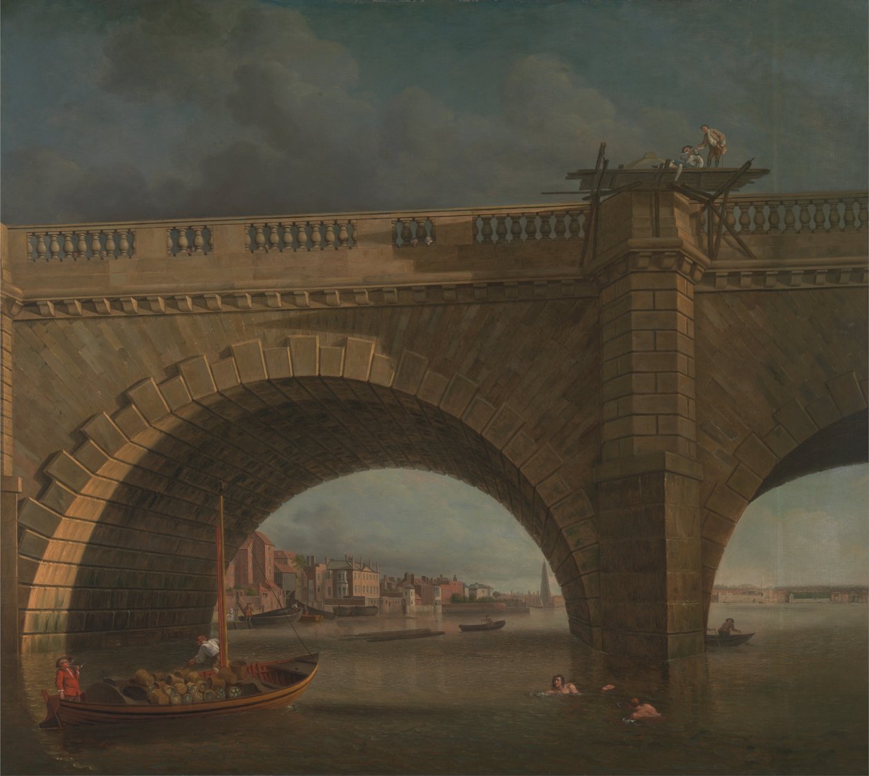 Architetture del ponte di Westminster da Samuel Scott
