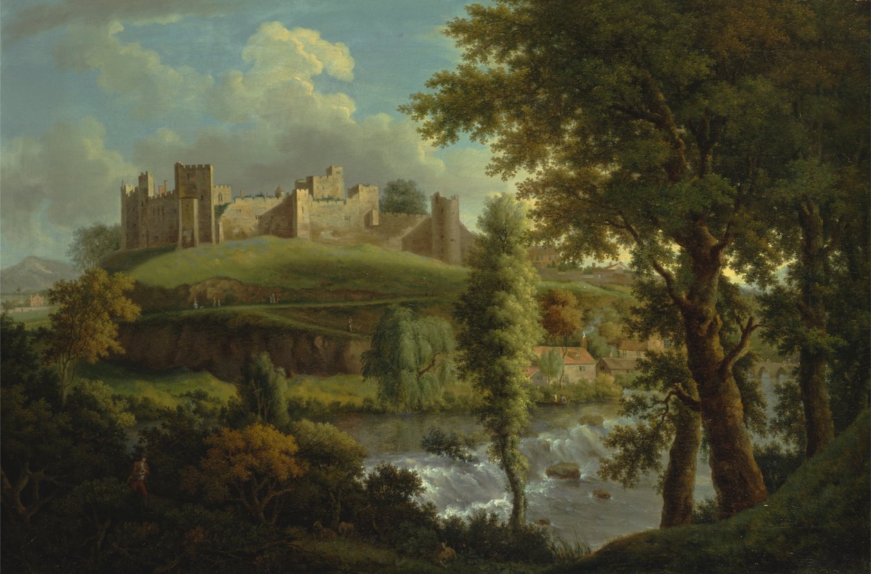 Castello di Ludlow con Dinham Weir, da sud-ovest da Samuel Scott