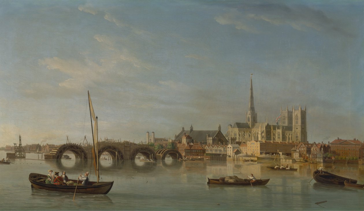 La costruzione del ponte di Westminster da Samuel Scott