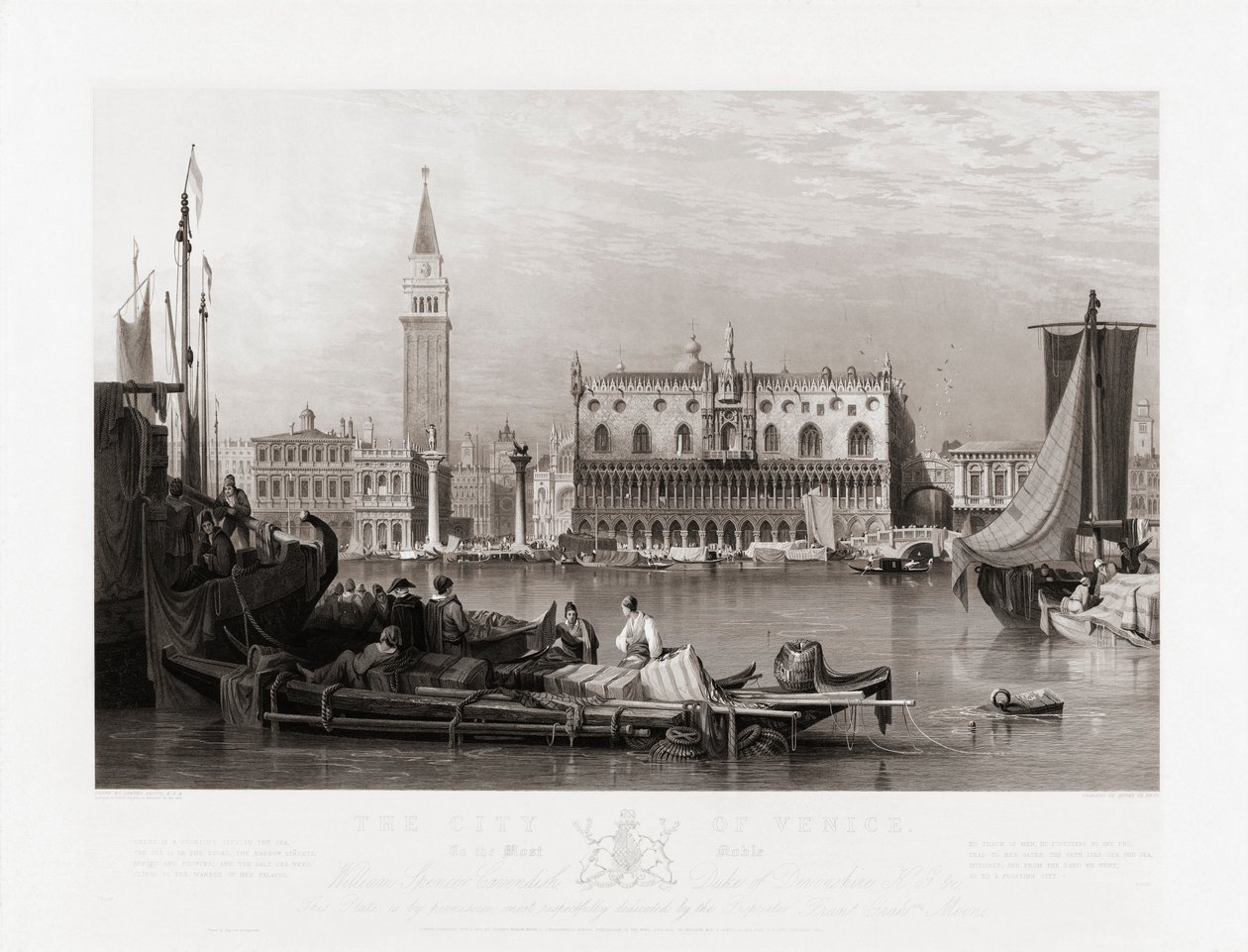Palazzo Ducale e Piazza San Marco, Venezia da Samuel (after) Prout