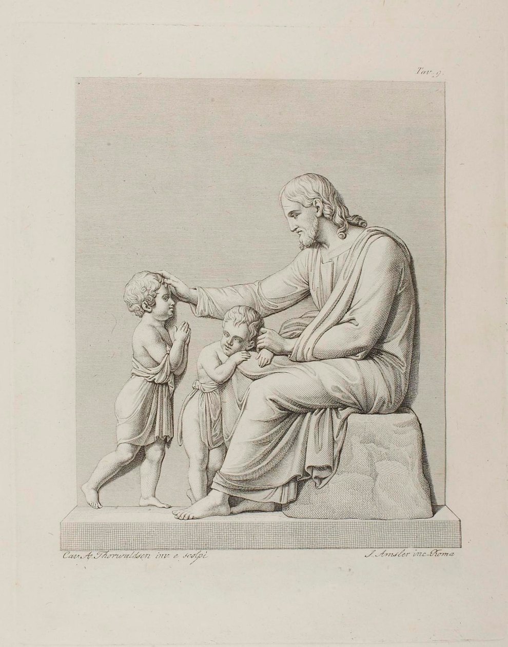 Cristo benedice i bambini da Samuel Amsler