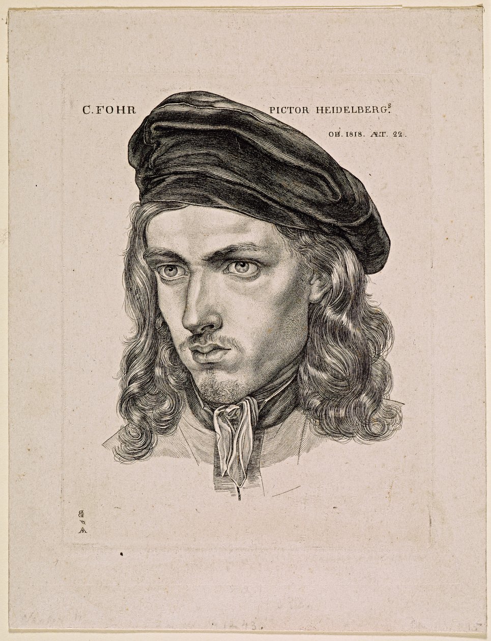 Ritratto del pittore Carl Philipp Fohr da Samuel Amsler