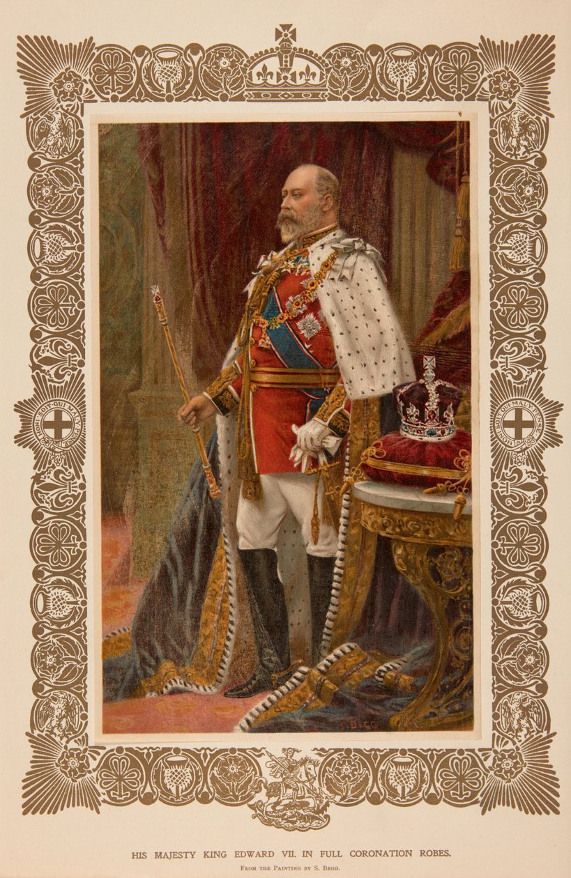 Re Edoardo VII in abiti di incoronazione da Samuel Begg