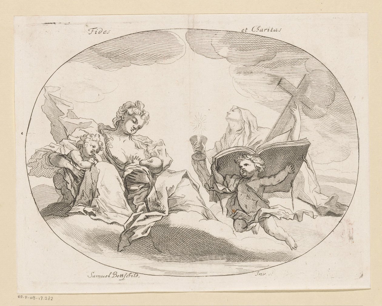 Fede e Carità (Diverse ontwerpen, Opera Varia Historica, Poetica & Iconologica) da Samuel Bottschild