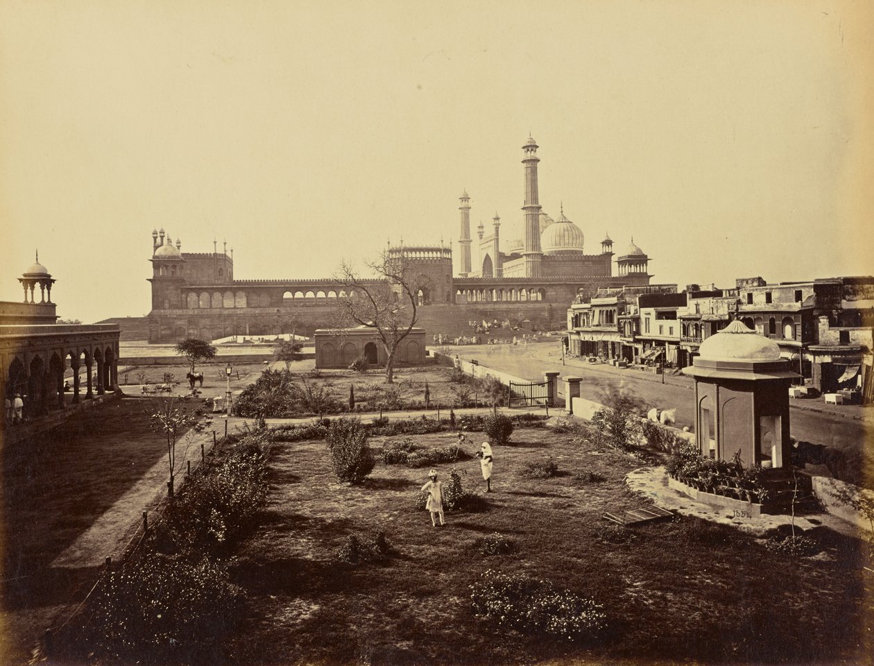 Delhi; il Jumma Musjid, da nord da Samuel Bourne