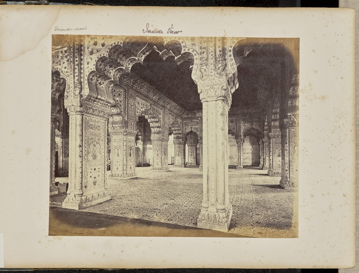 Delhi - Il palazzo, interno del Diwan-i-Khas da Samuel Bourne