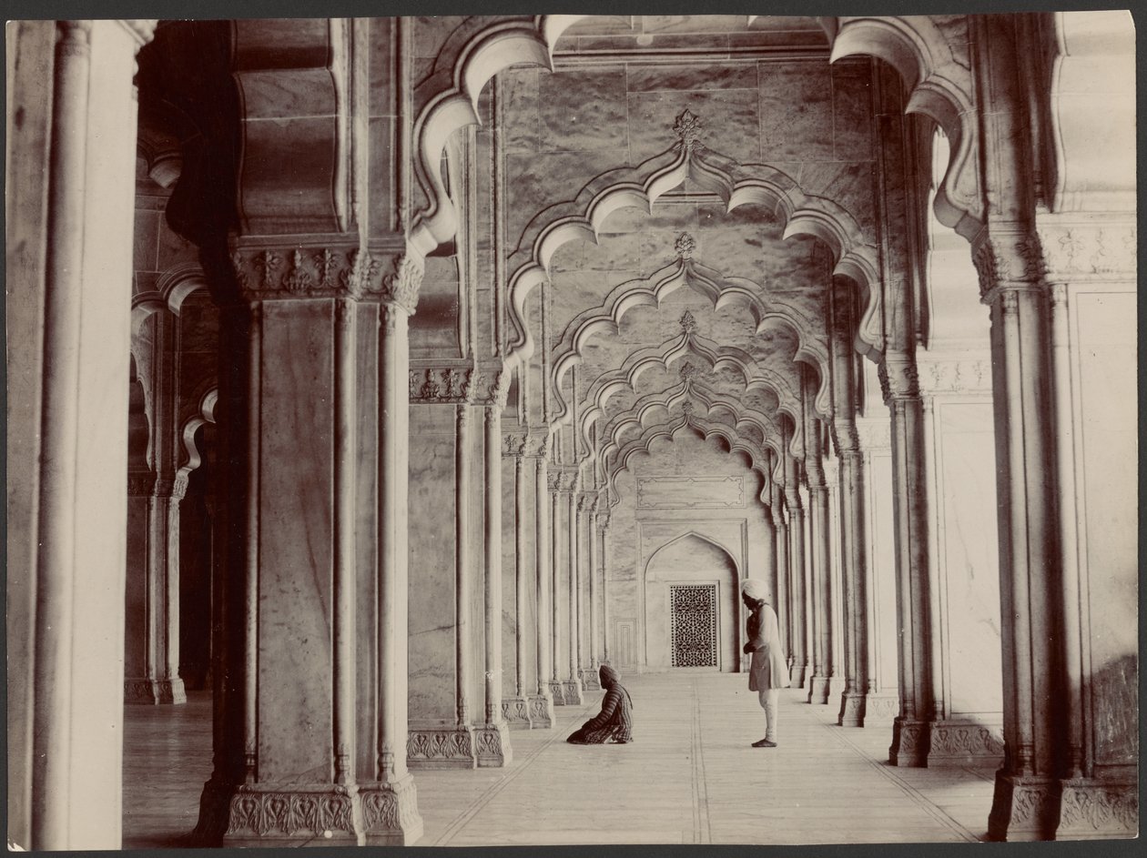 Interno della Moschea delle Perle, Agra da Samuel Bourne