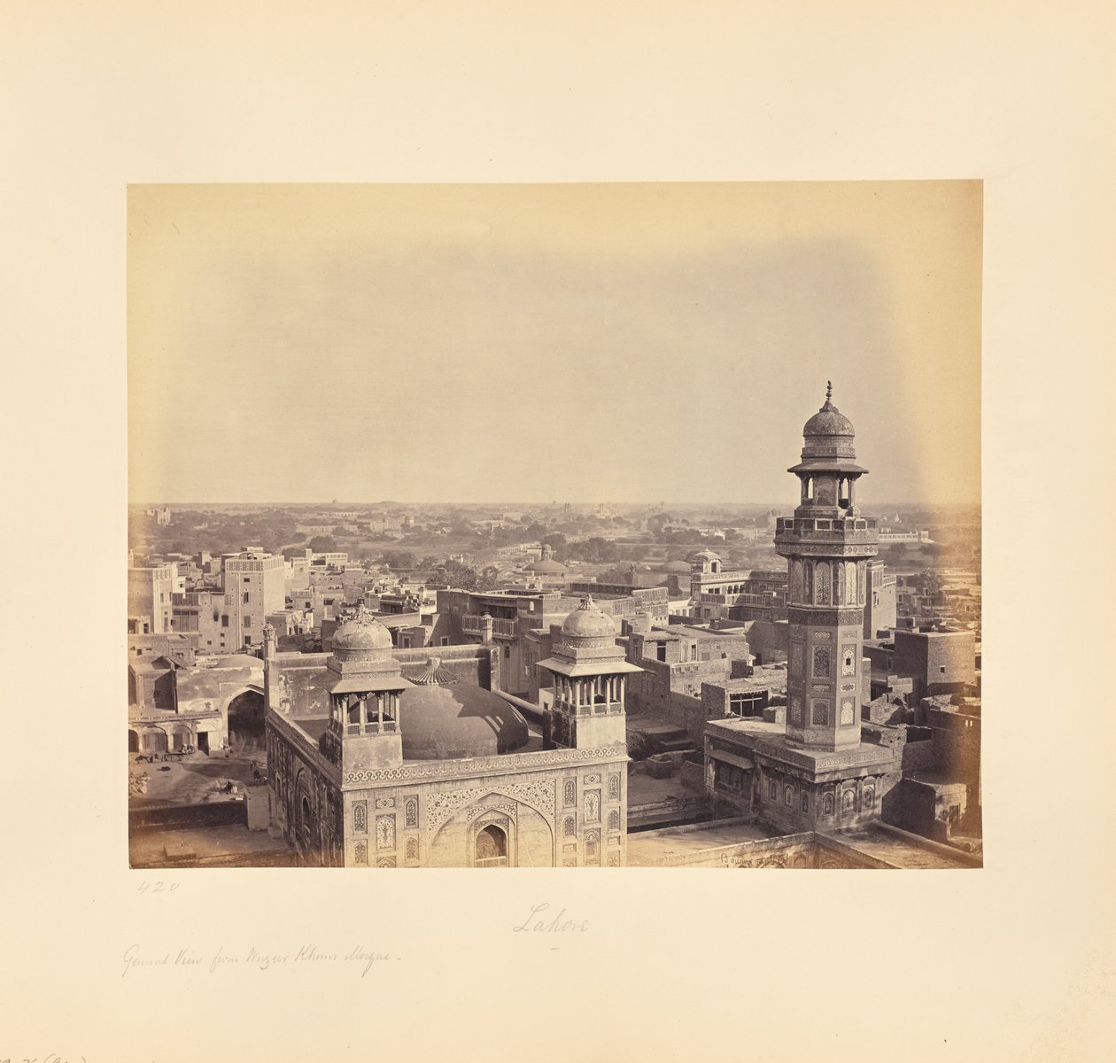 Lahore; dalla moschea di Wazir Khan da Samuel Bourne
