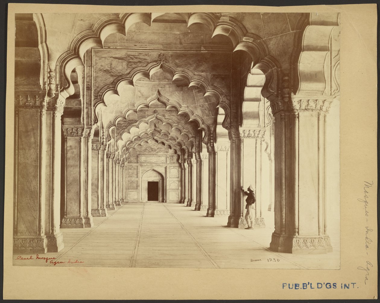 Moschea delle Perle, Agra, India da Samuel Bourne