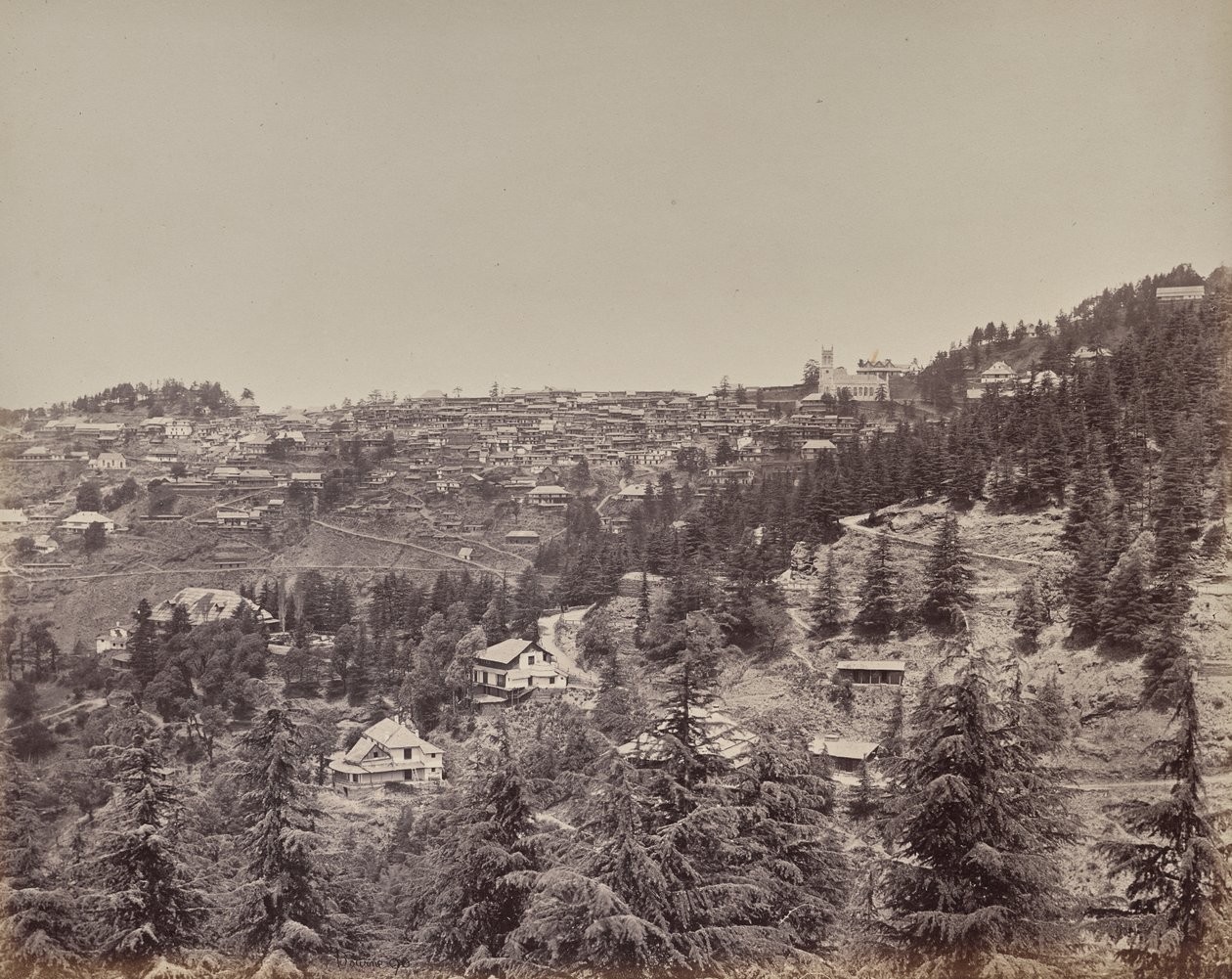Shimla. Veduta da Oakover House da Samuel Bourne