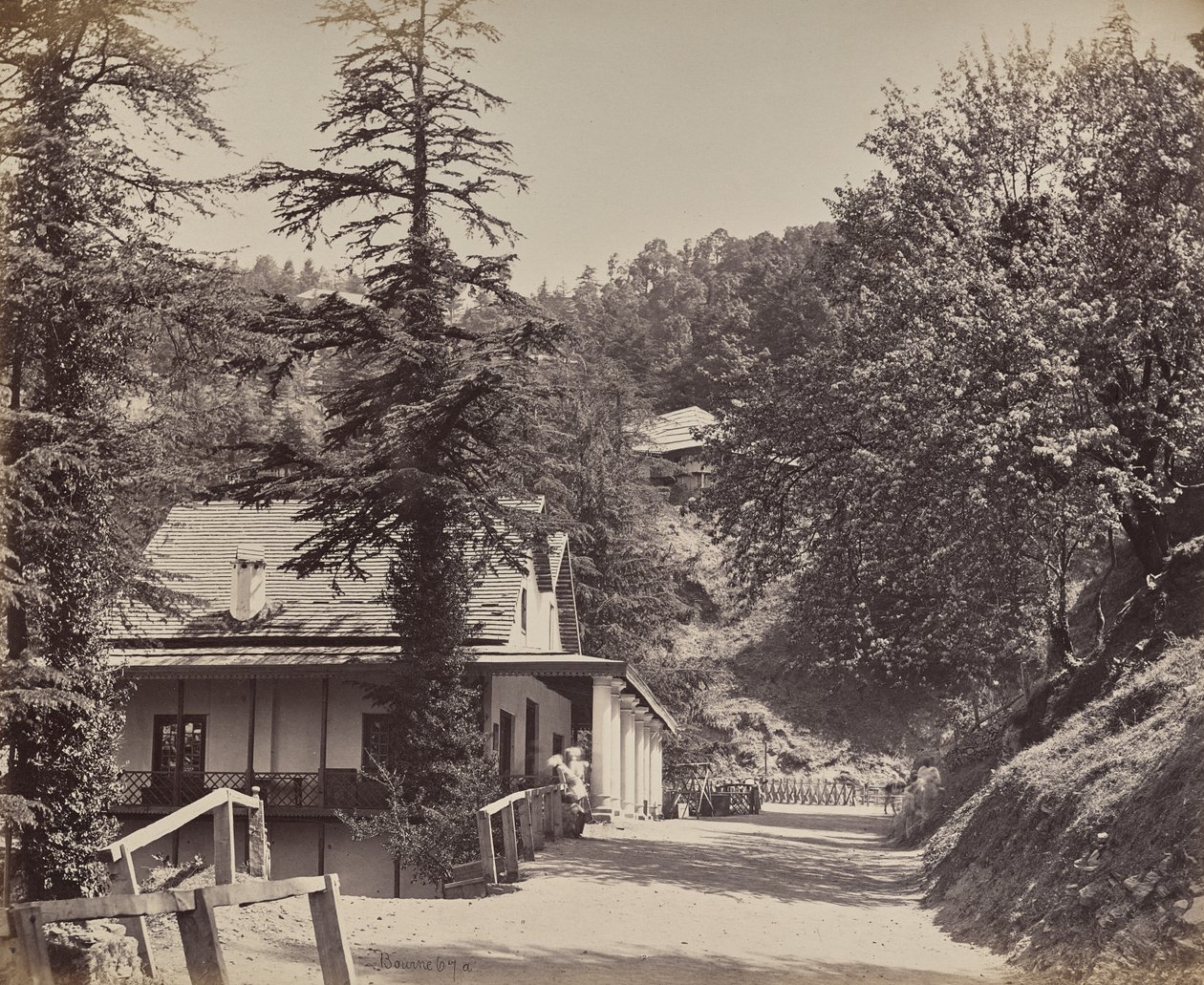 Simla. Il Mall presso il ponte Combermere da Samuel Bourne