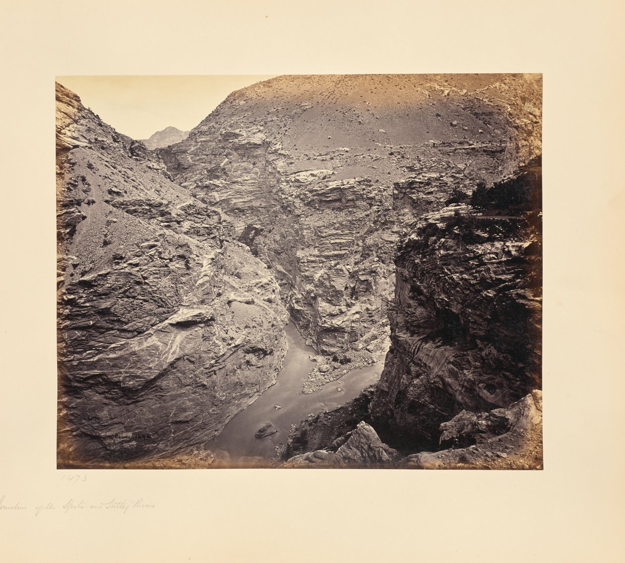 La confluenza dei fiumi Spiti e Sutlej da Samuel Bourne