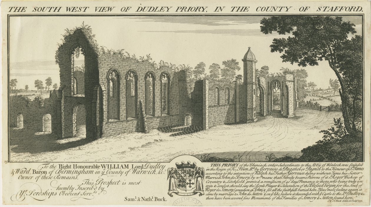 Dudley Priory da Samuel Buck