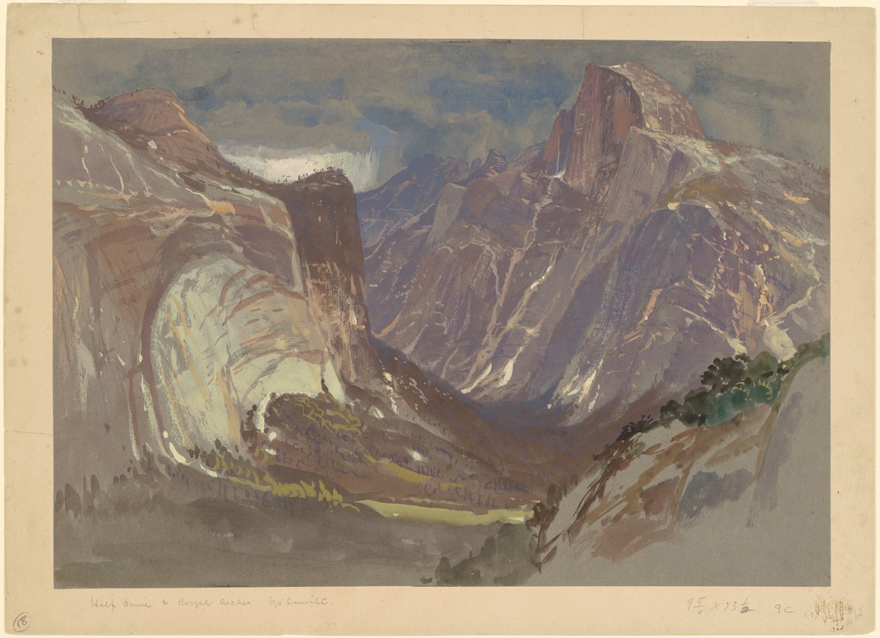 Half Dome e Royal Arches, Yosemite, da Glacier Point da Samuel Colman