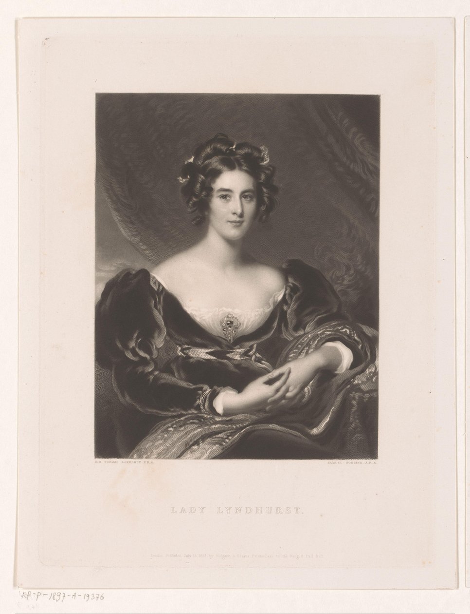 Ritratto di Sarah Garay Lyndhurst da Samuel Cousins