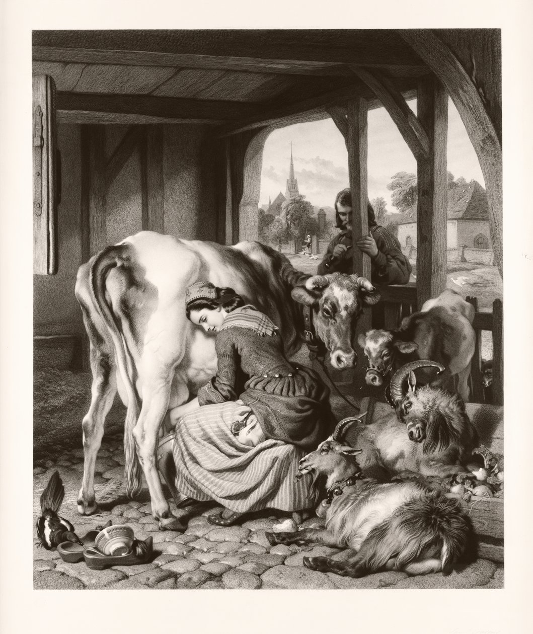 La cameriera e la gazza (mezzotinto) da Samuel Cousins