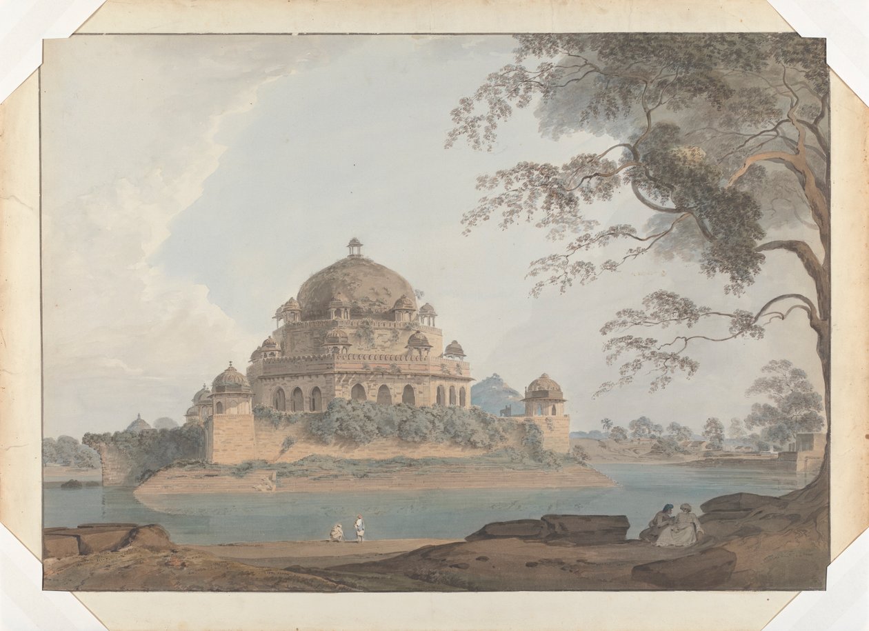 Veduta della Tomba di Shershah a Sasaram in Bihar da Samuel Davis