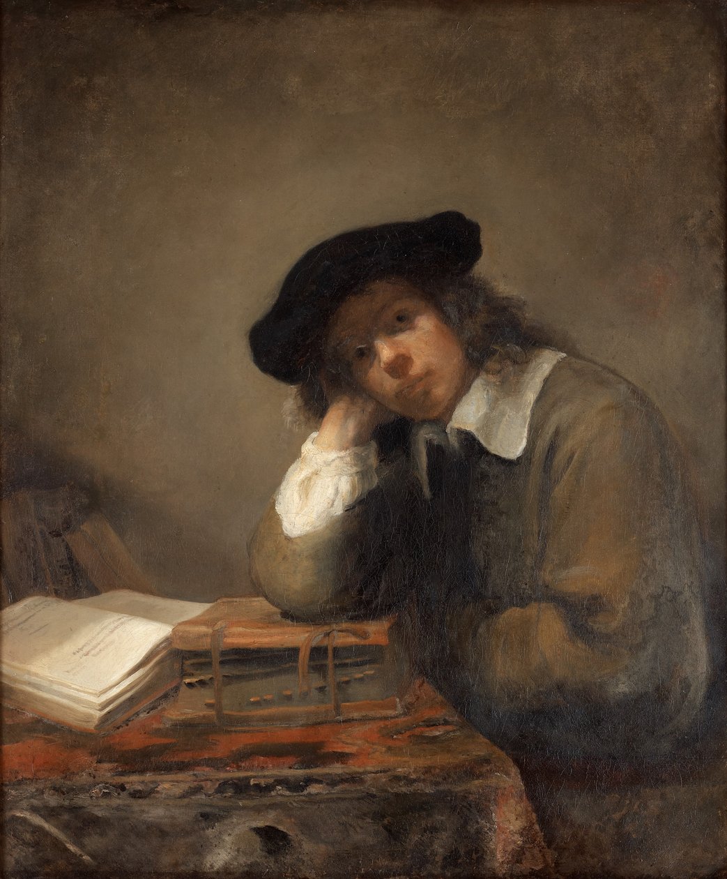 Ritratto di un giovane studioso Autoritratto da Samuel van Hoogstraten