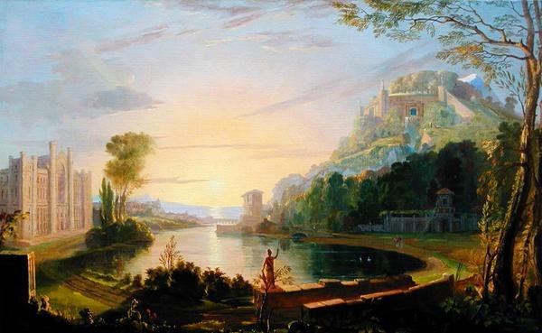 Paesaggio allegorico che mostra la New York University, Washington Square, New York da Samuel Finley Breese Morse